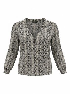 Vintage Snake Print Blouse Michel Antoni Collection Size 26 Animal Print
